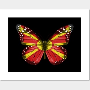 Macedonian Flag  Butterfly - Gift for Macedonian From Macedonia Posters and Art